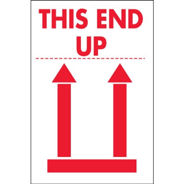 This End Up Label, 2" x 3", 500/Rol