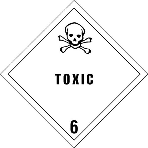 Toxic - 6 Label, 4" x 4", 500/Roll