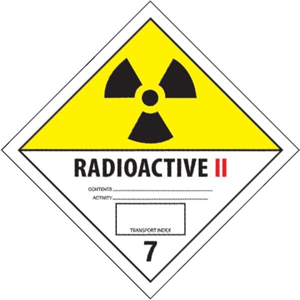 Radioactive II - 7 Label, 4" x 4",