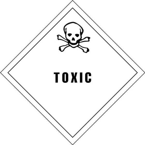 Toxic Label, 4" x 4", 500/Roll