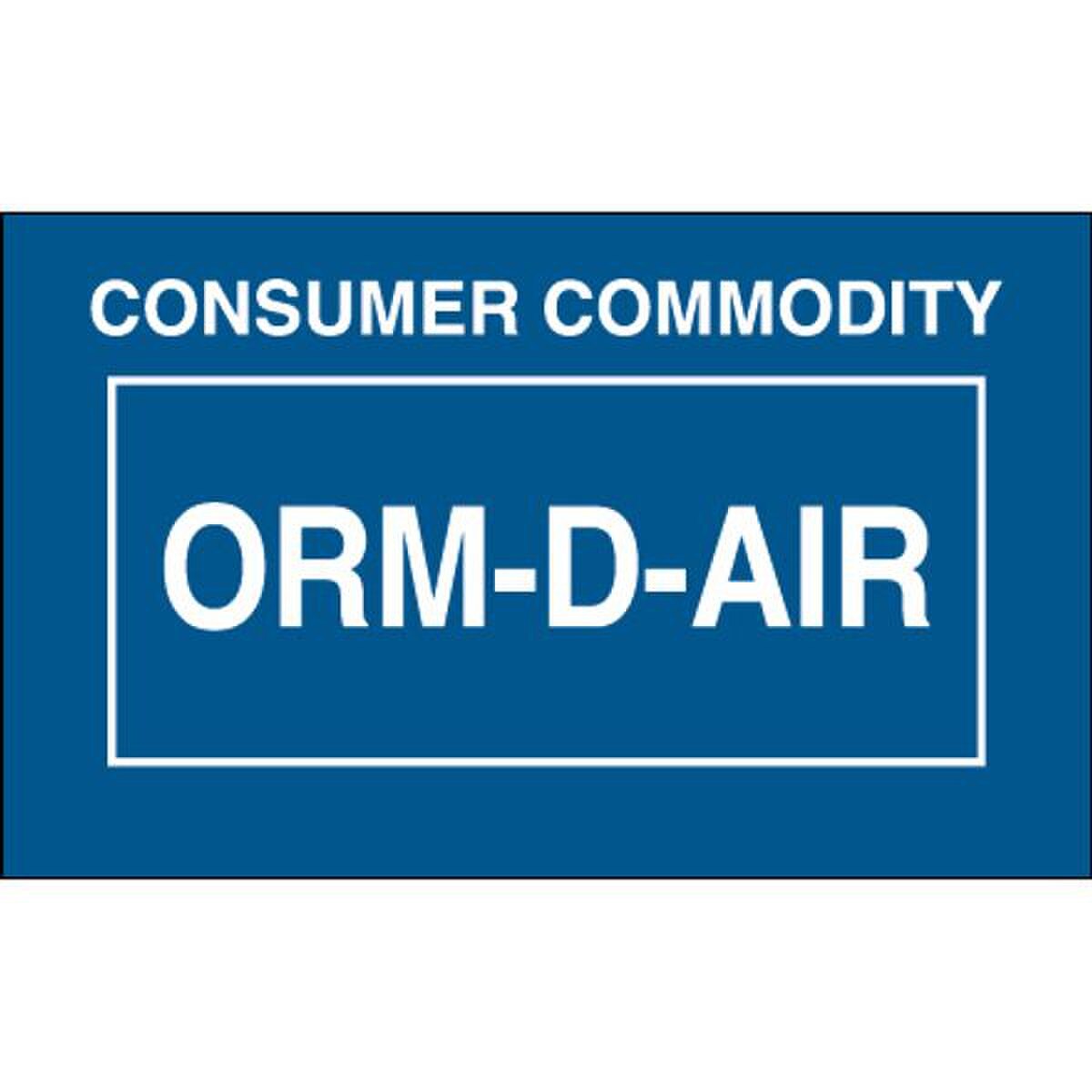 ORM-D-AIR Consumer Commodity Label,