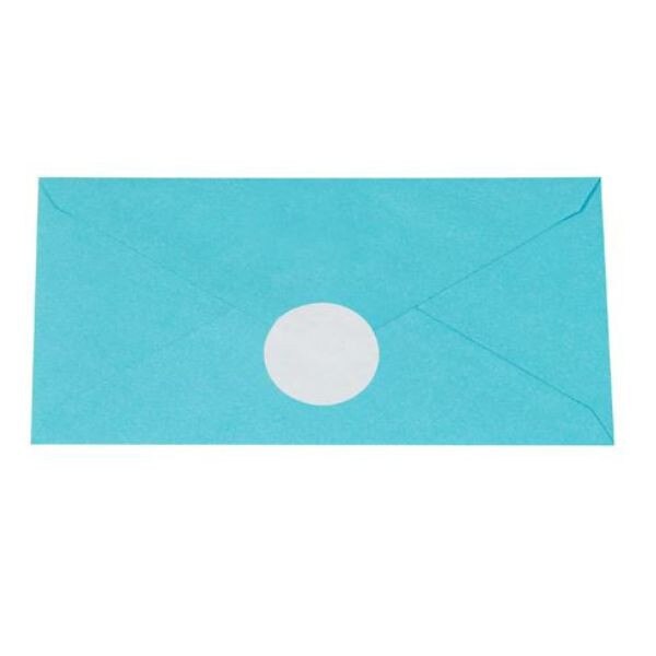 1" White Circle Paper Mailing Label