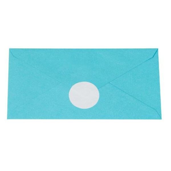 1 1/2" White Circle Paper Mailing L