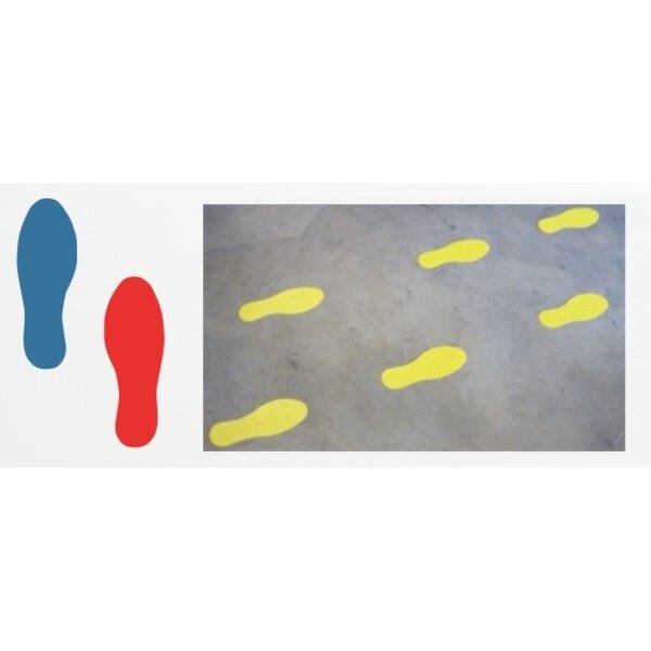 DuraStripe Lean Foot Prints, 9.5" x