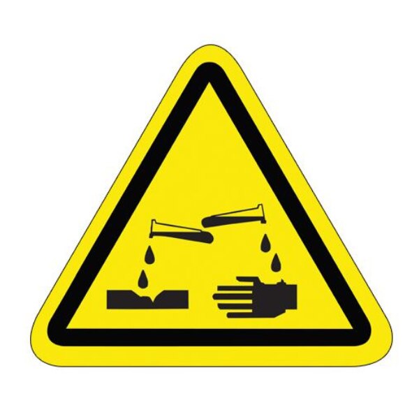 2.25" Triangle - Corrosive Material