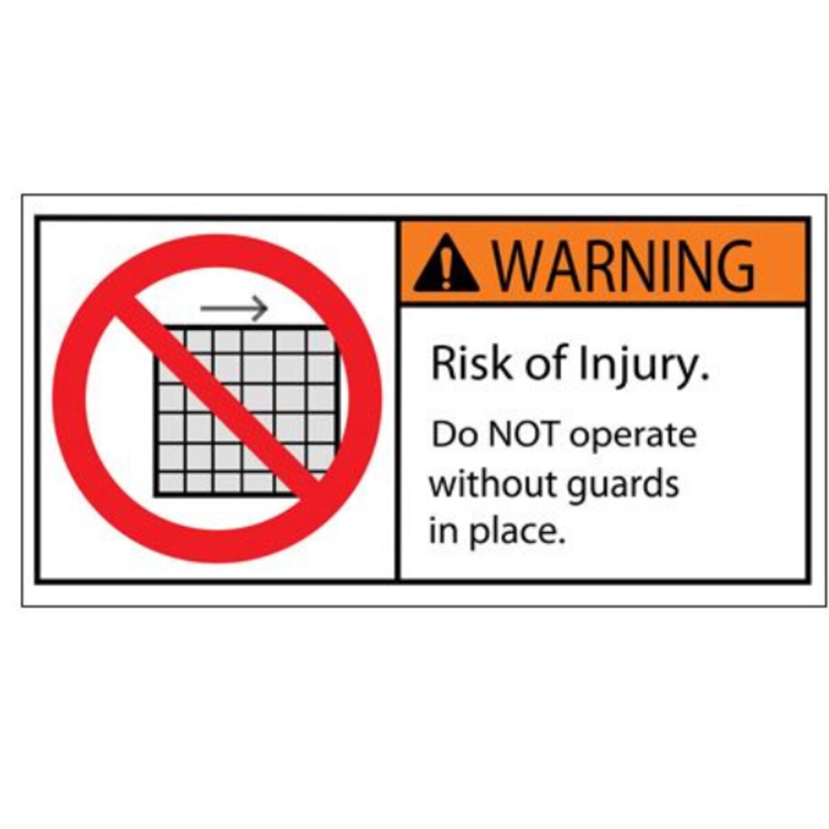 2 x 4" - Warning Do Not Remove Guar