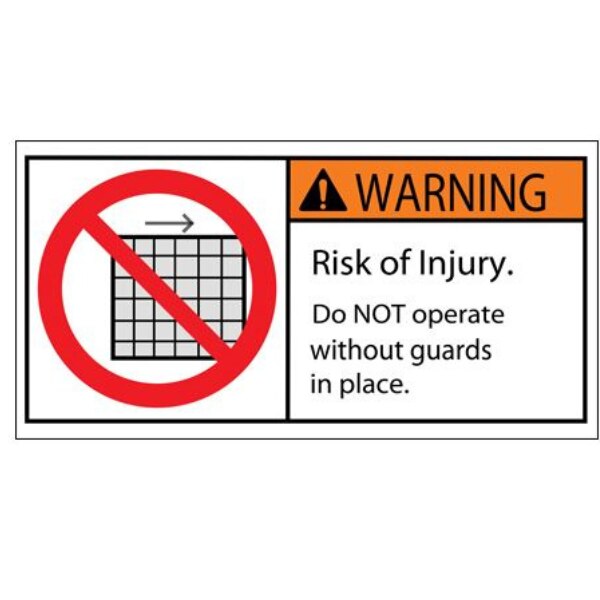 2 x 4" - Warning Do Not Remove Guar