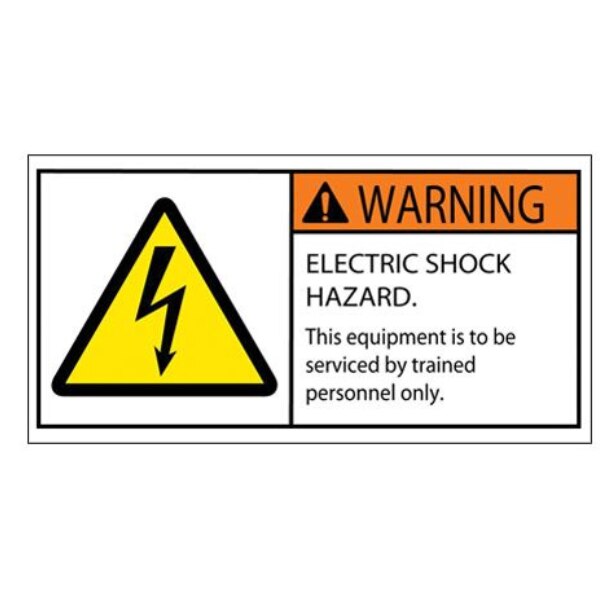 2 x 4" - Warning Electric Shock Haz