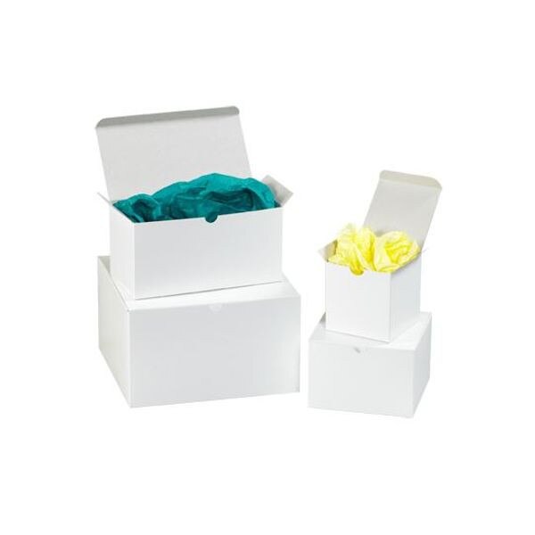 White Gift Boxes, 3" x 3" x 2", 100
