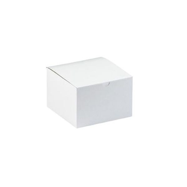 White Gift Boxes, 6" x 6" x 4", 100