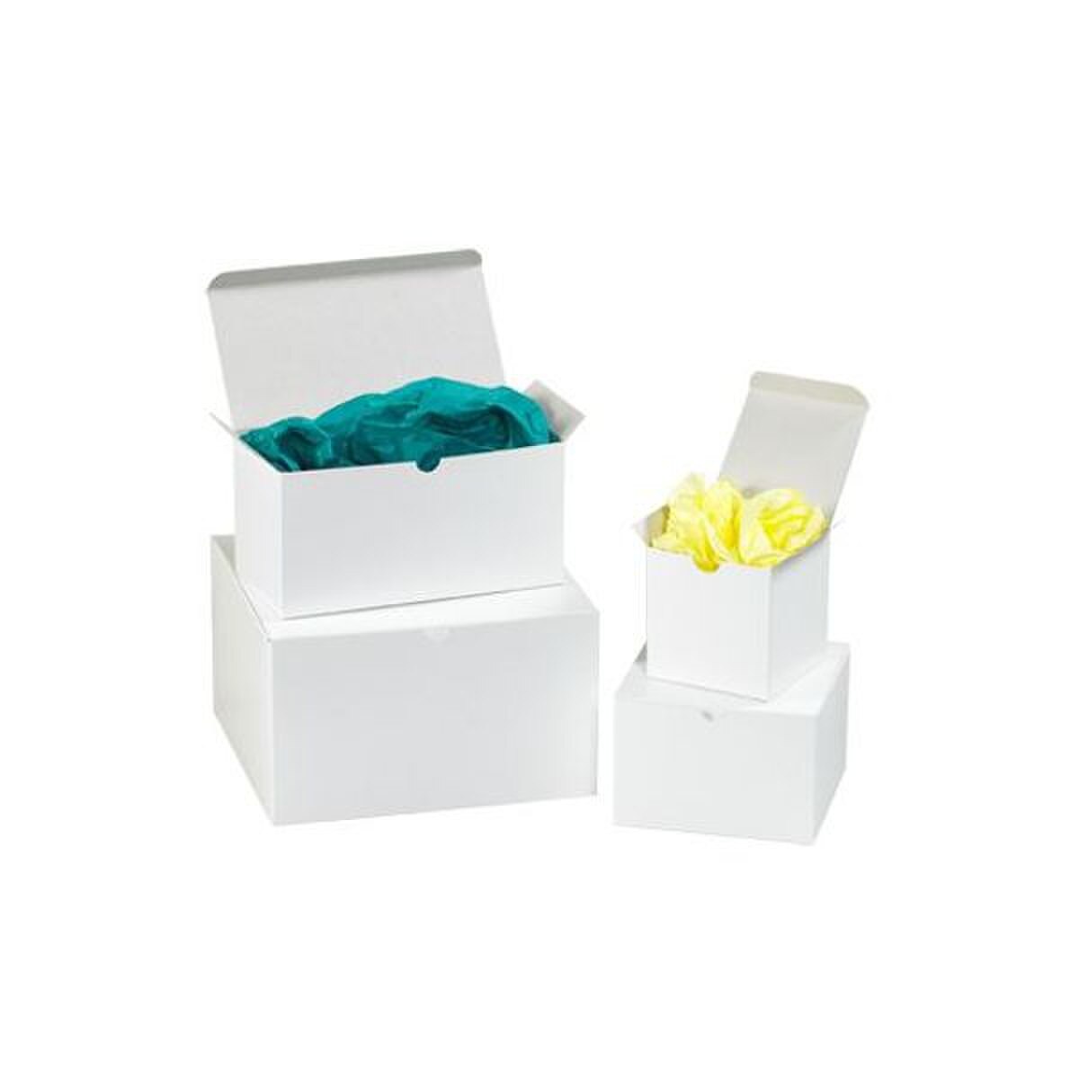 White Gift Boxes, 7" x 7" x 7", 100