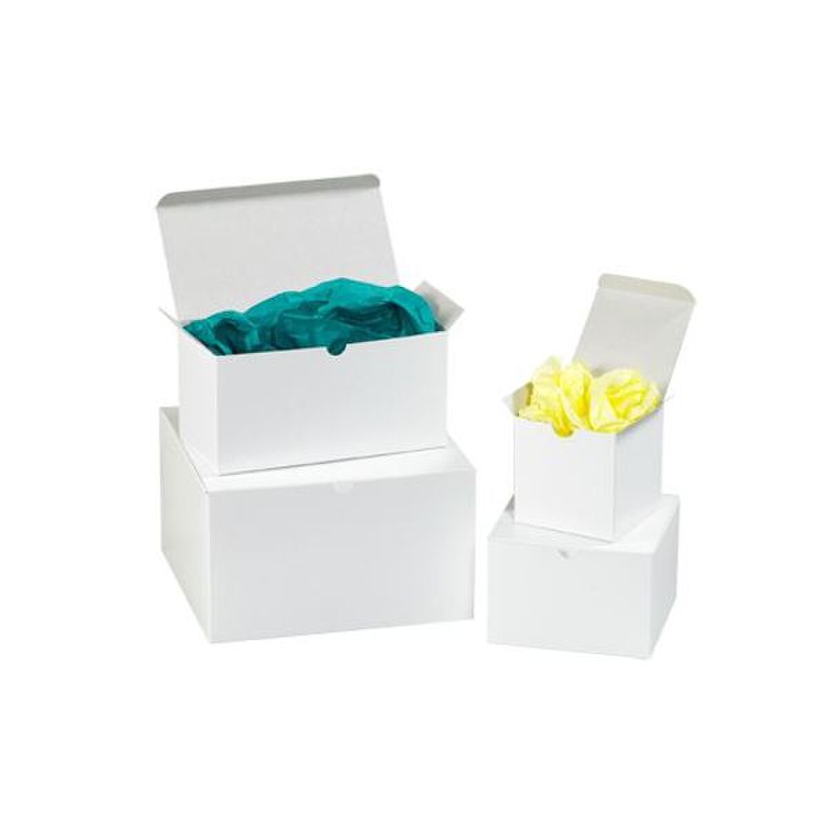 White Gift Boxes, 9" x 9" x 5-1/2",