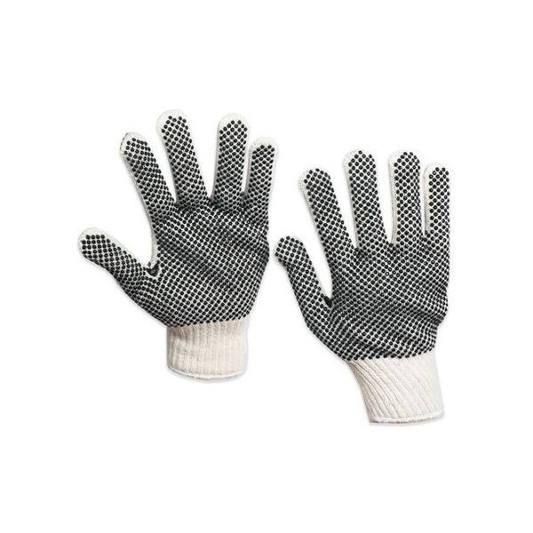 Black Poly Cotton PVC Dot Knit High