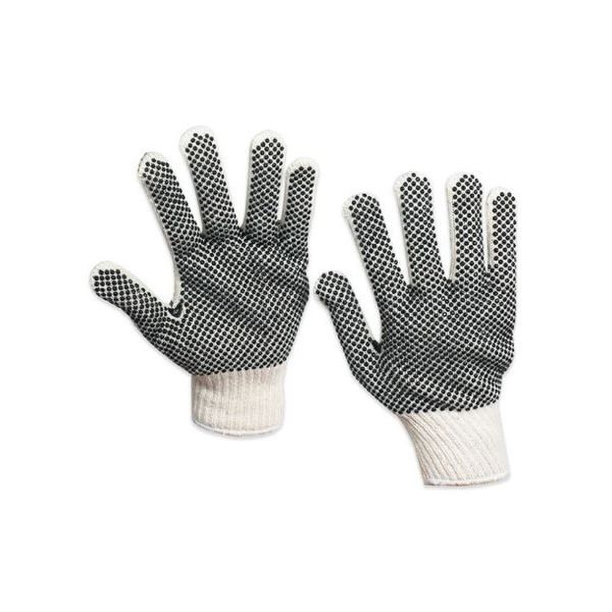 Black Poly Cotton PVC Dot Knit High