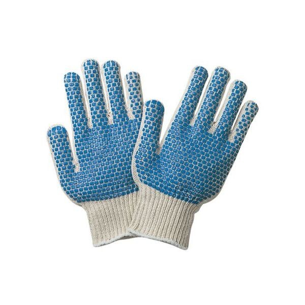 Blue Poly Cotton PVC Dot Knit High