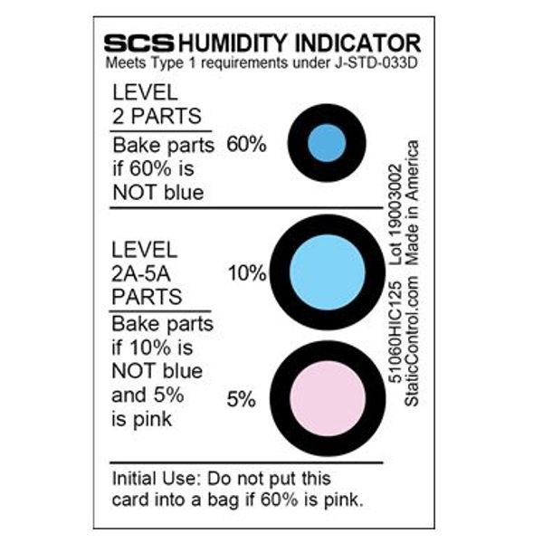 Three Spot Humidity Indicator Card,