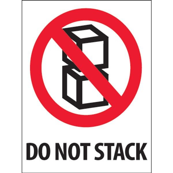 Do Not Stack Label, 3" x 4", 500/Ro