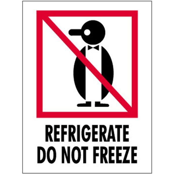 Refrigerate, Do Not Freeze Label, 3