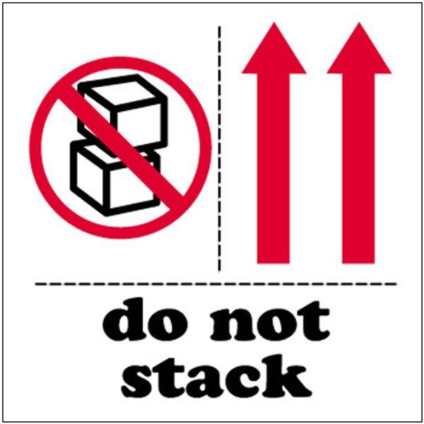 Do Not Stack Label, 4" x 4", 500/Ro
