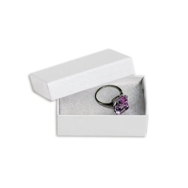 White Jewelry Boxes, 2-1/2" x 1-1/2