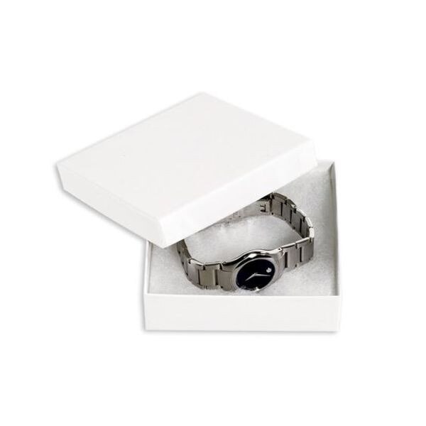 White Jewelry Boxes, 3-1/2" x 3-1/2