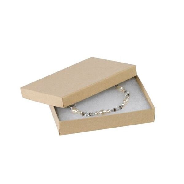 Kraft Jewelry Boxes, 5-1/4" x 3-3/4
