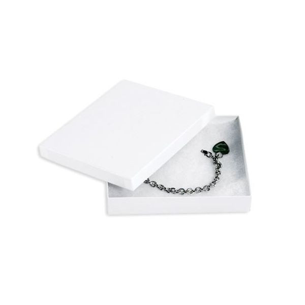 White Jewelry Boxes, 6" x 5" x 1",