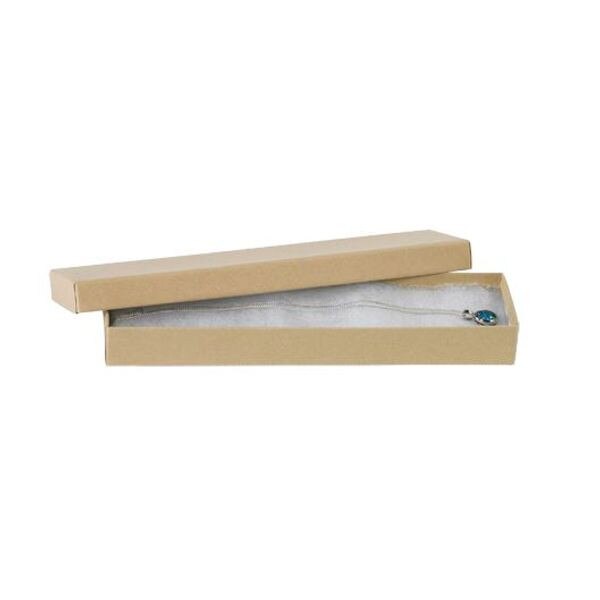 Kraft Jewelry Boxes, 8" x 2" x-7/8"