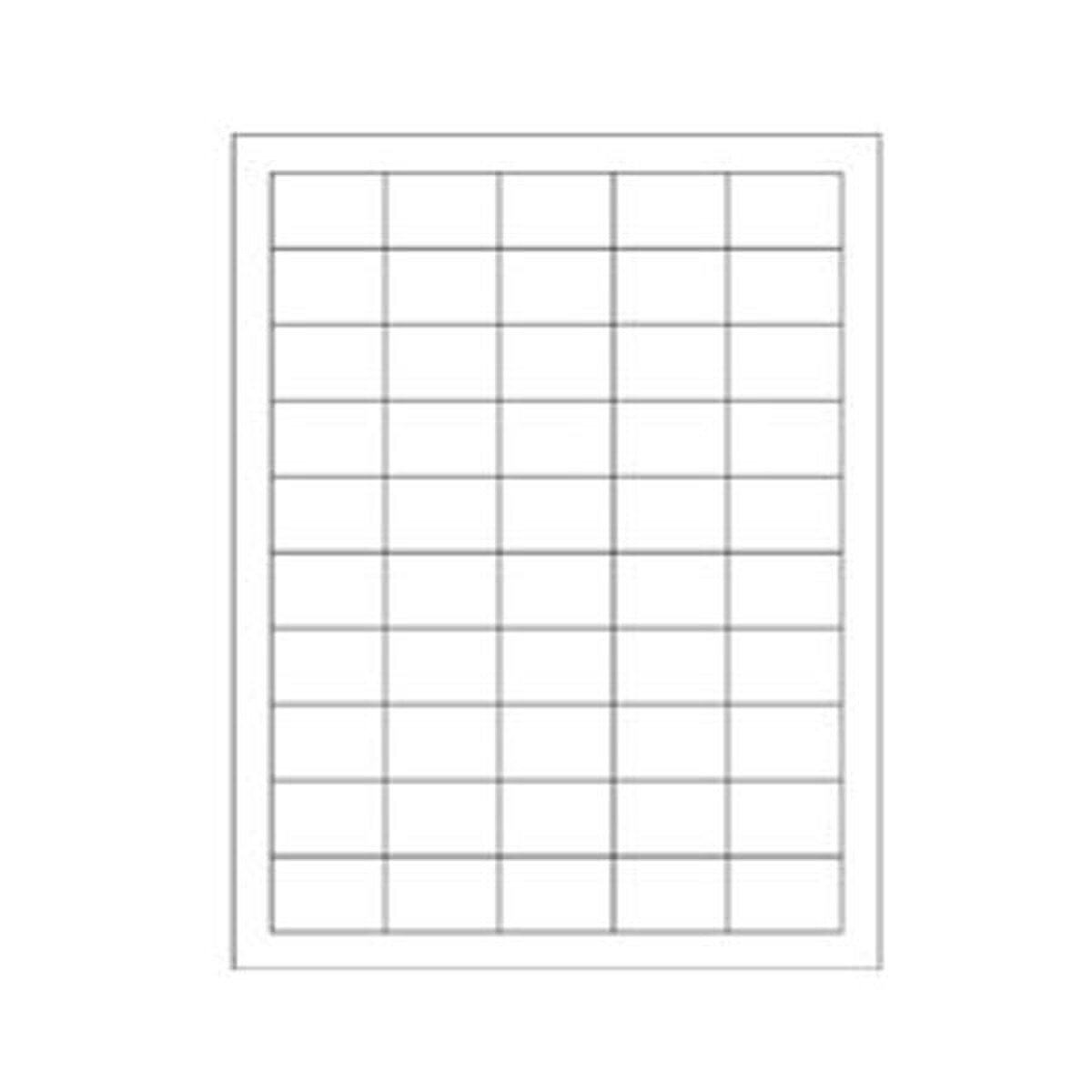 White Rectangle Laser Labels, 1-1/2