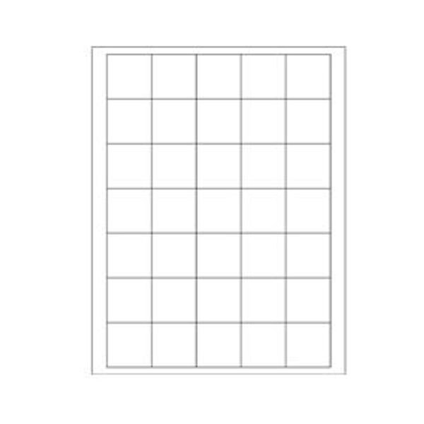 White Rectangle Laser Labels, 1-1/2