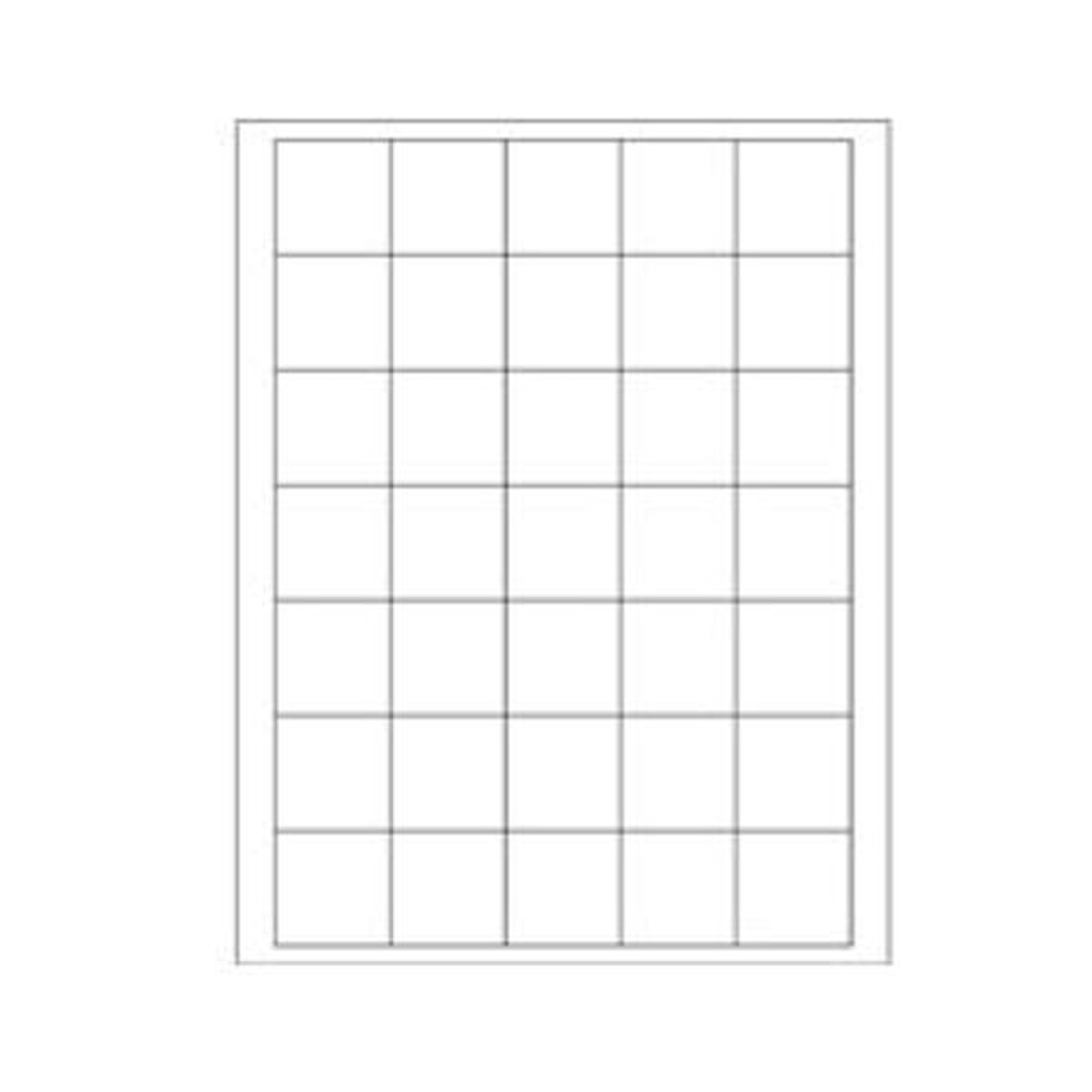 White Rectangle Laser Labels, 1-1/2
