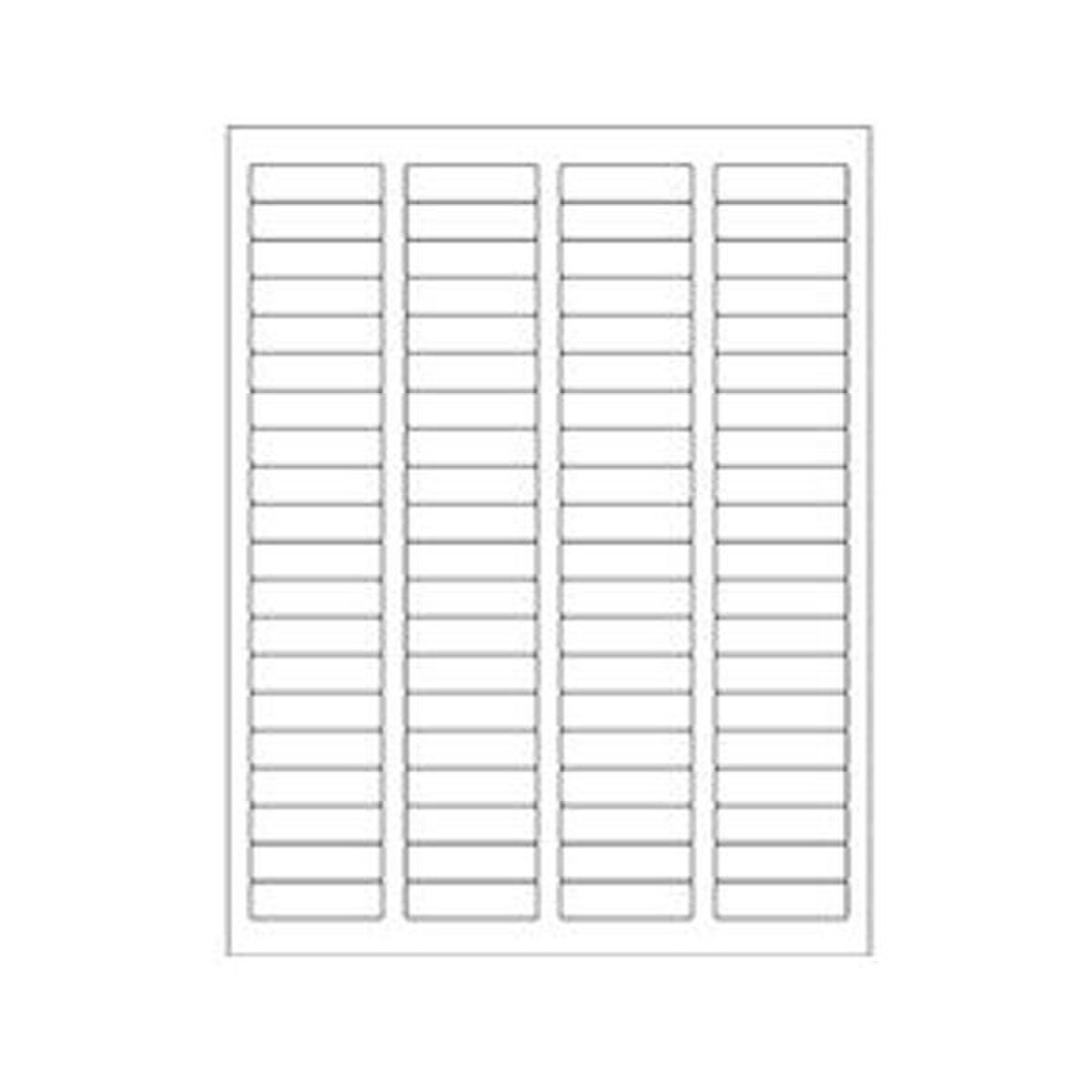 White Rectangle Laser Labels, 1-3/4