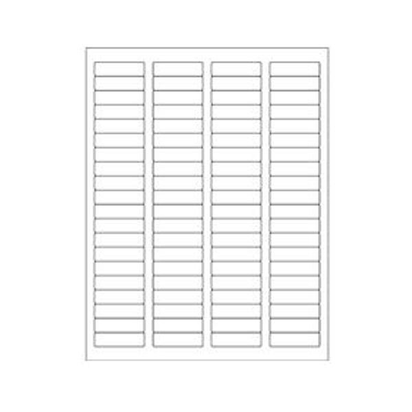 White Rectangle Laser Labels, 1-3/4