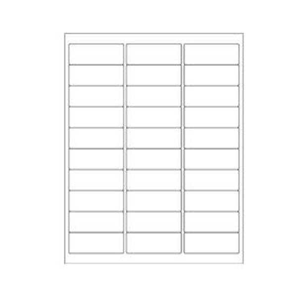 White Rectangle Laser Labels, 2-5/8