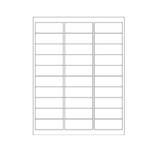 White Rectangle Laser Labels, 2-5/8
