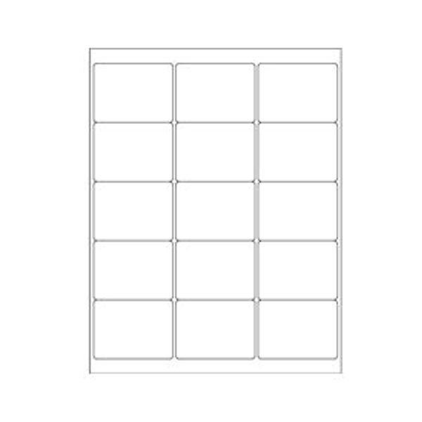 White Rectangle Laser Labels, 2-11/