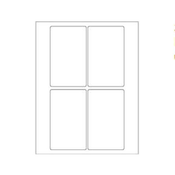 White Rectangle Laser Labels, 3" x
