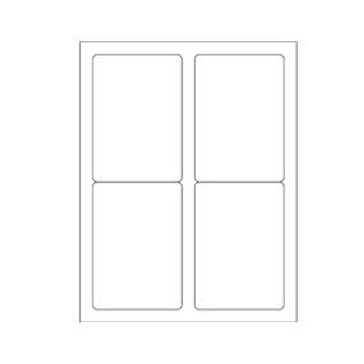 White Rectangle Laser Labels, 3-1/2