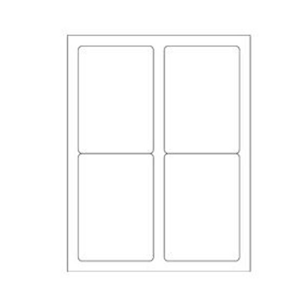 White Rectangle Laser Labels, 3-1/2