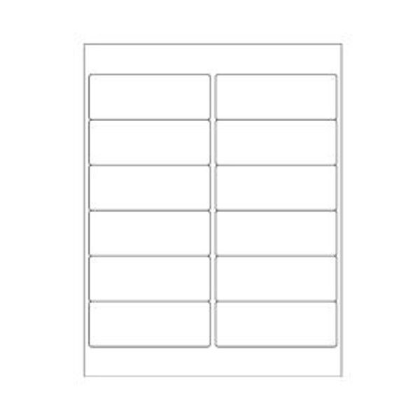 White Rectangle Laser Labels, 4