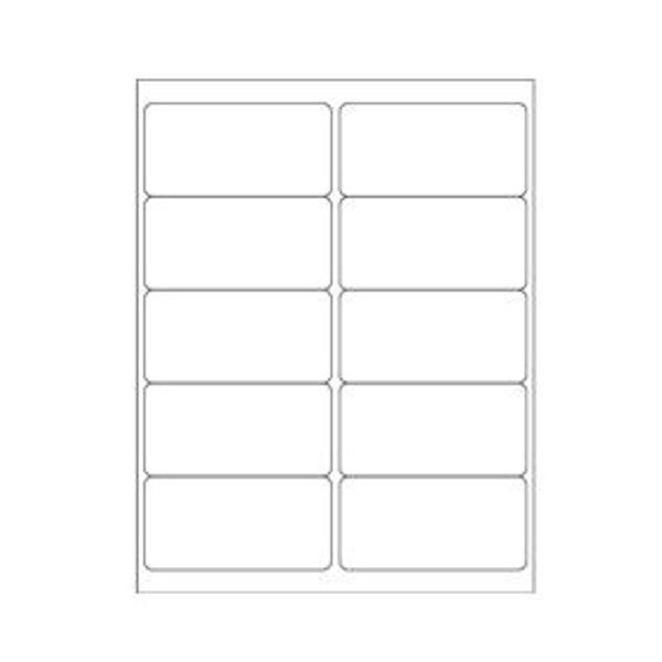 White Rectangle Laser Labels, 4" x