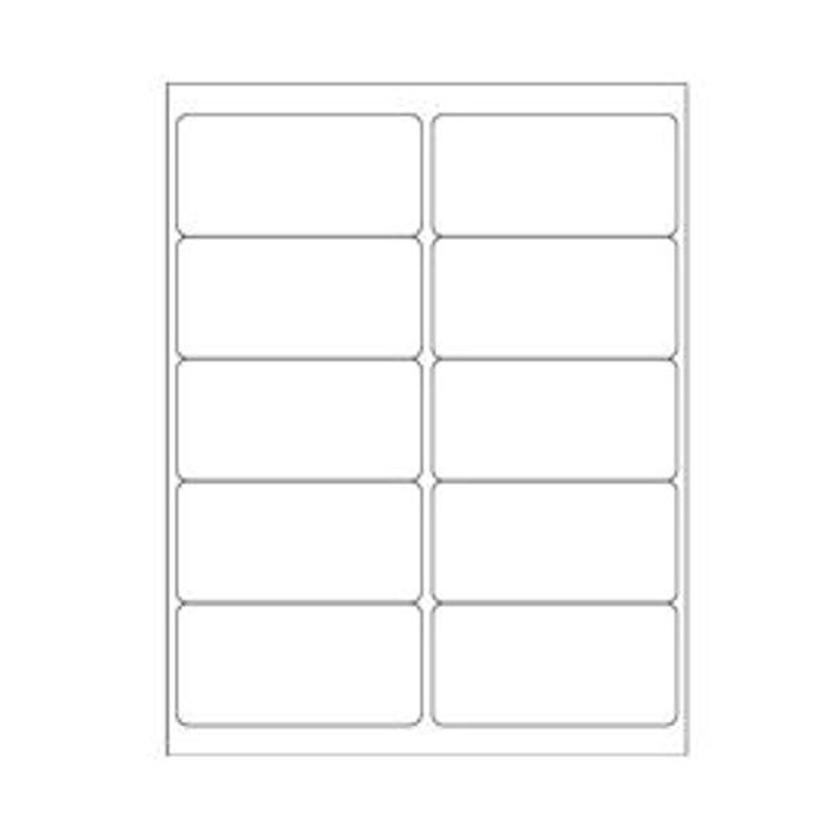 White Rectangle Laser Labels, 4" x