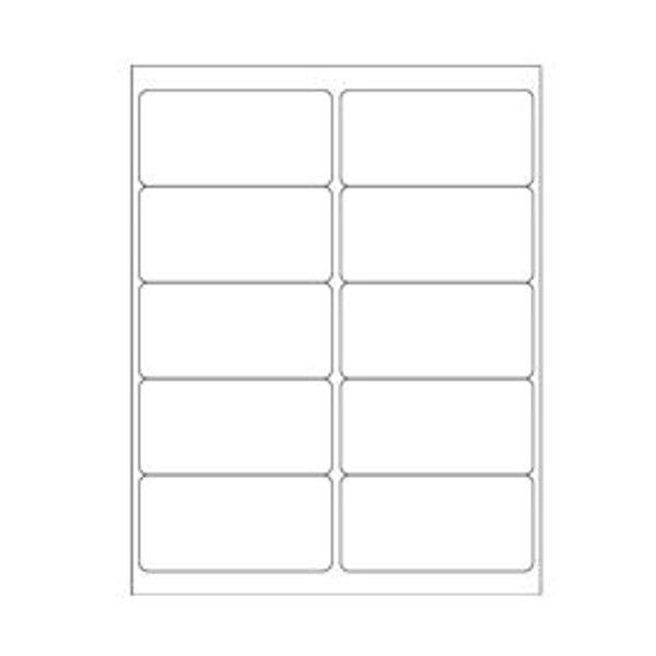 White Rectangle Laser Labels, 4" x
