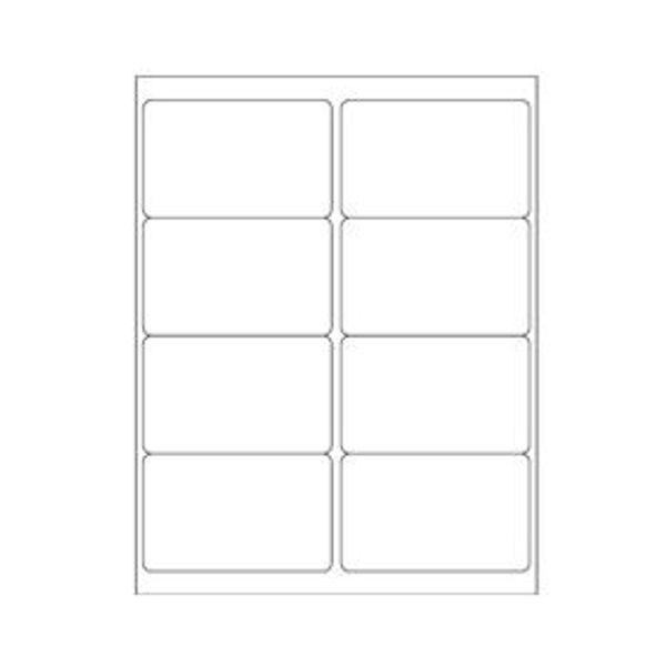 White Rectangle Laser Labels, 4" x