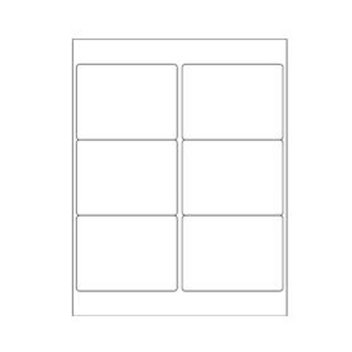 White Rectangle Laser Labels, 4" x