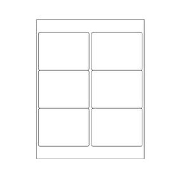 White Rectangle Laser Labels, 4" x