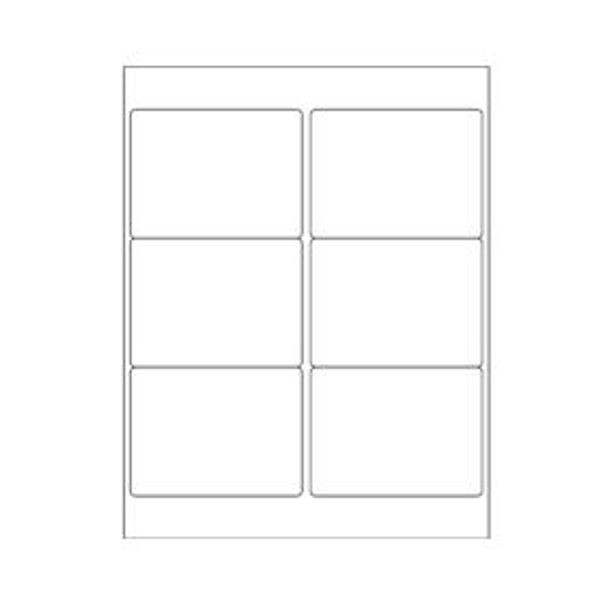 White Rectangle Laser Labels, 4