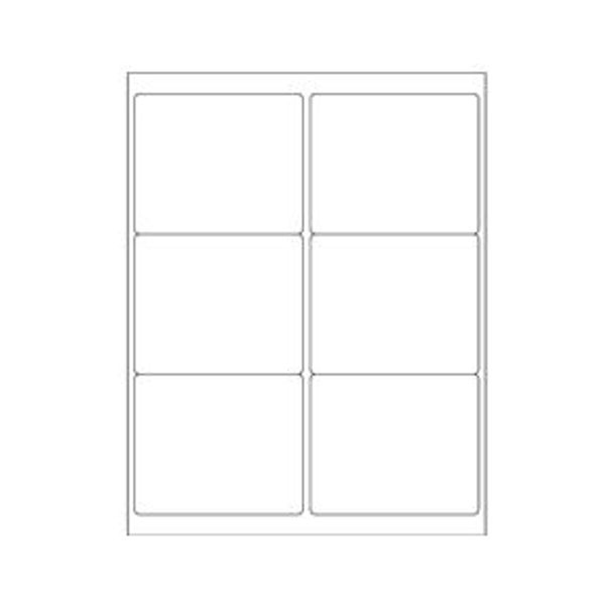 White Rectangle Laser Labels, 4" x