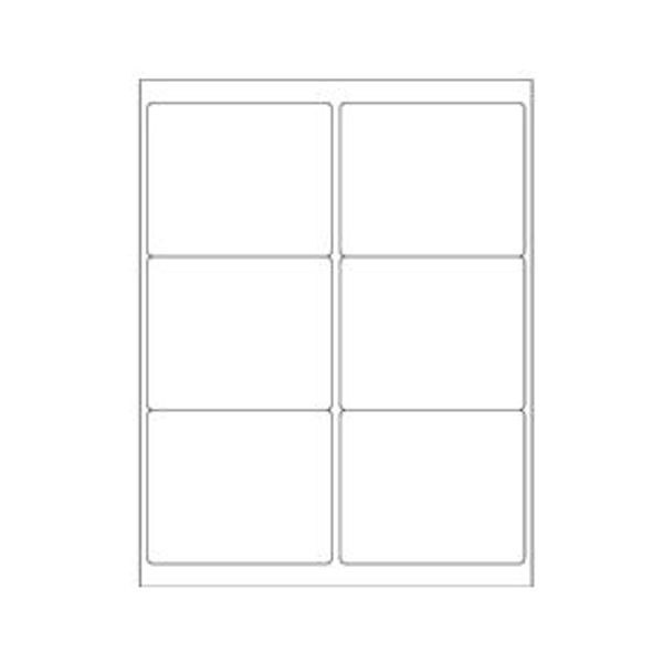 White Rectangle Laser Labels, 4" x