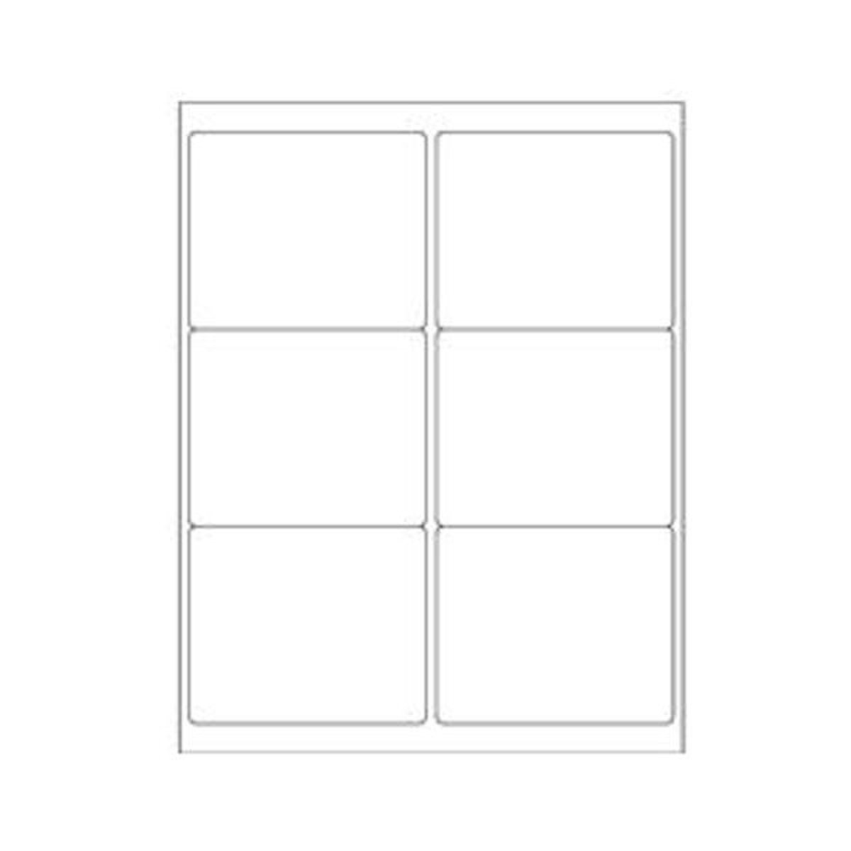 White Rectangle Laser Labels, 4" x
